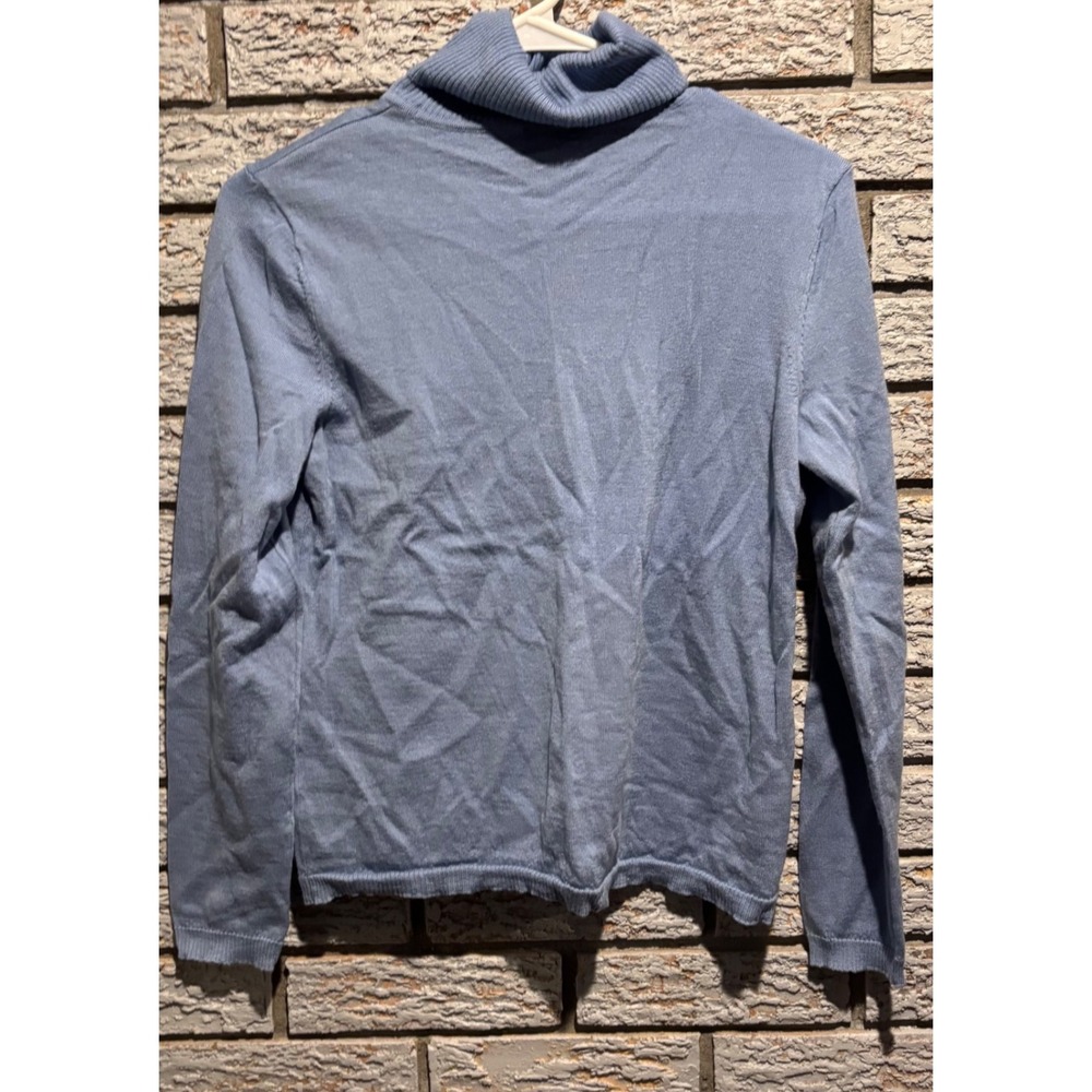 Pendleton Womens Light Blue 100% Merino Wool Turtleneck Sweater Size M RN29685 - Picture 2 of 6